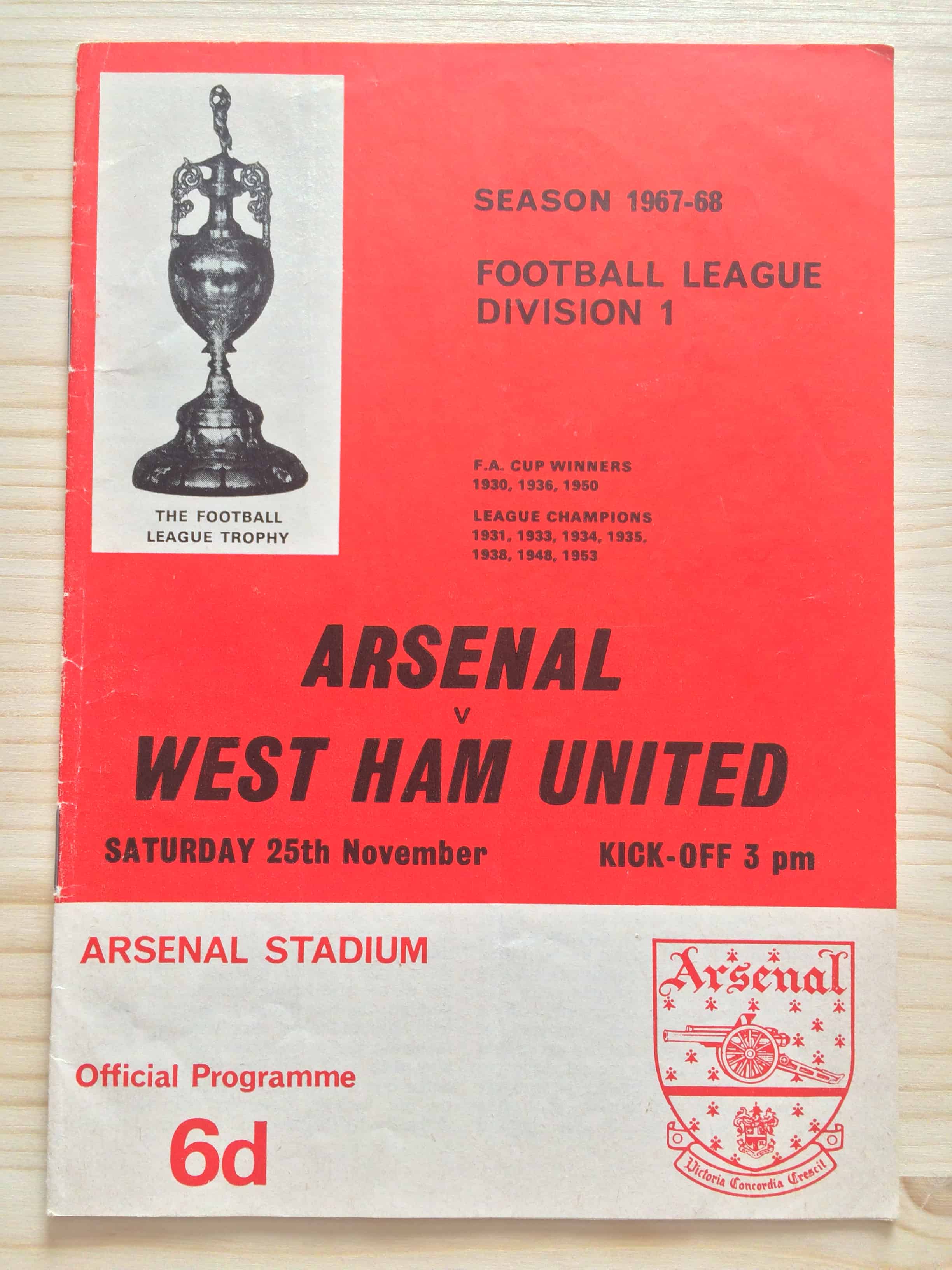 Arsenal FC v West Ham United FC